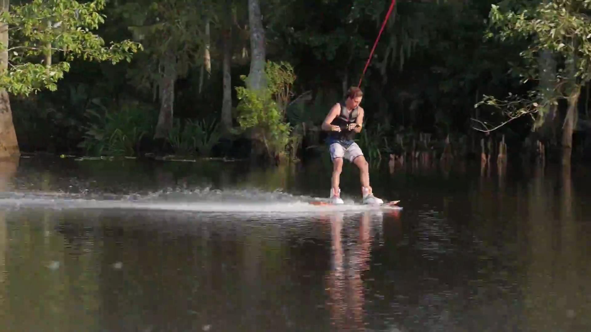 Guy Slams Face First Into Water While Wakeboarding
