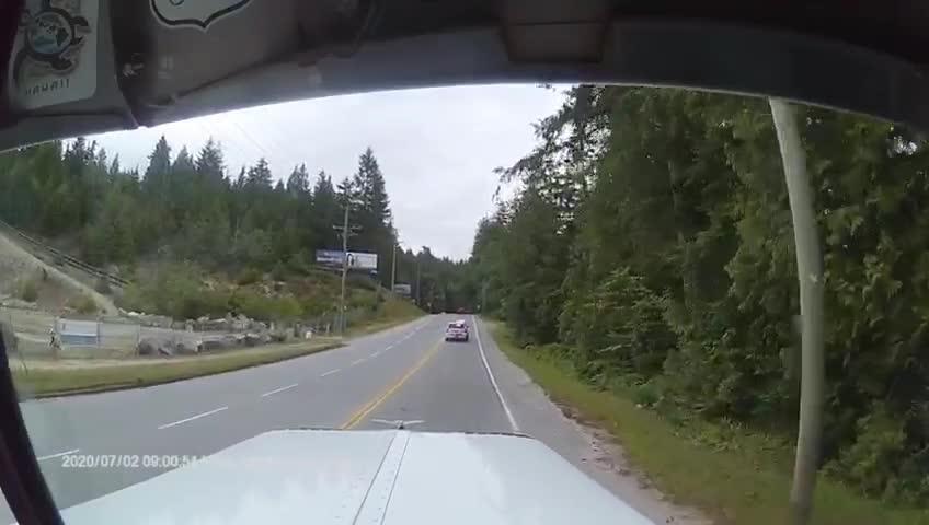 Pickup Truck Wrongfully Overtakes Car and Gets Pulled Over by Cops