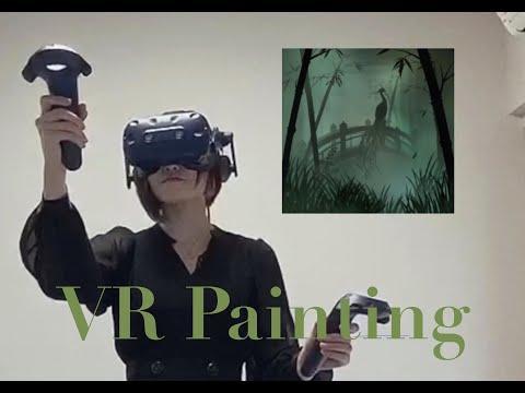 Artist Does 3D Painting Using VR Devices