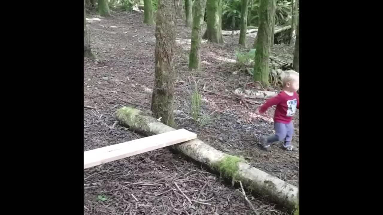 Timelapse Shows Toddler Doing Jumps