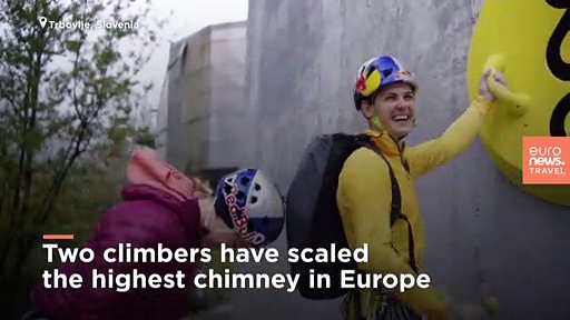 These two climbers completed the world's longest artificial multi-pitch route