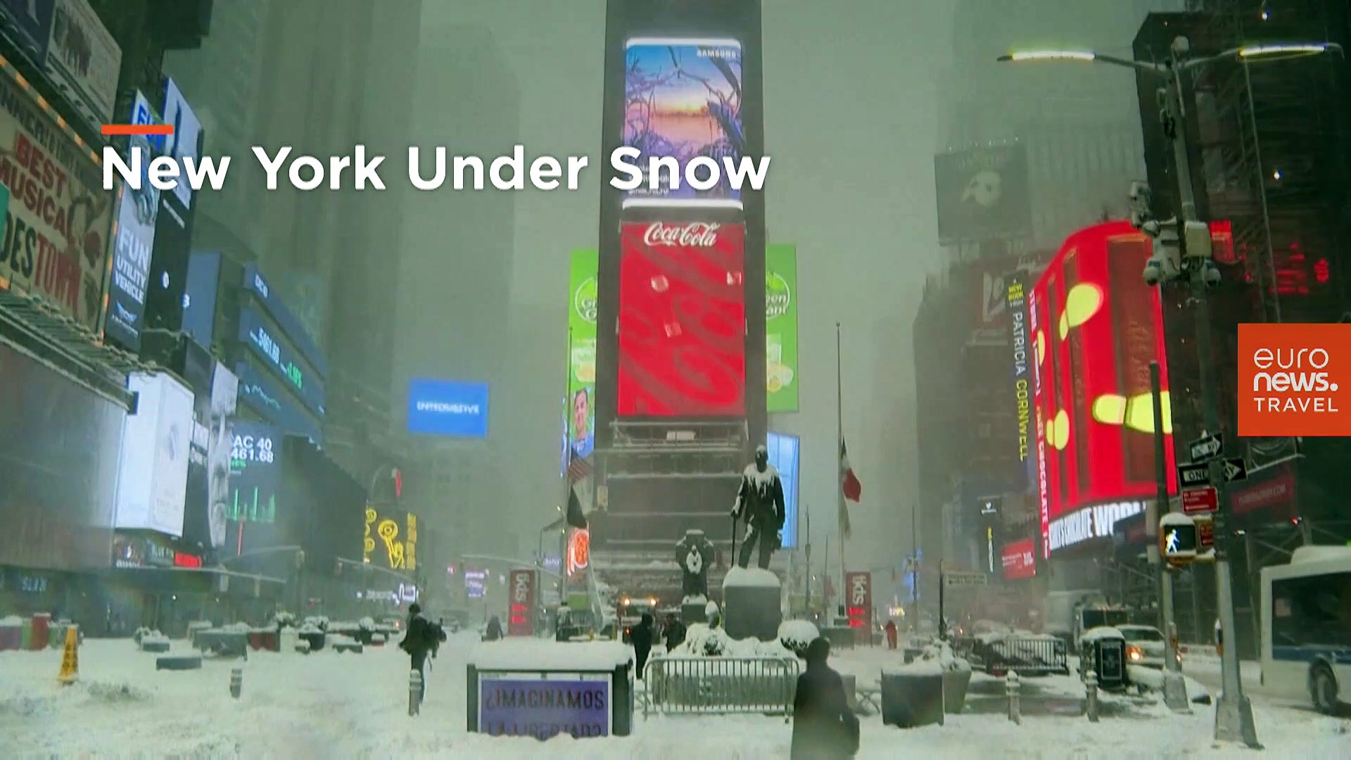 Watch footage of New York's latest snowstorm